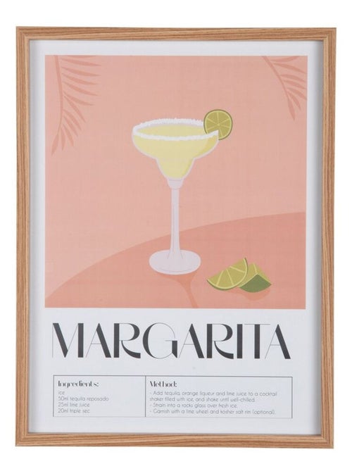 Affiche murale encadrée décorative COCKTAIL - Kiabi