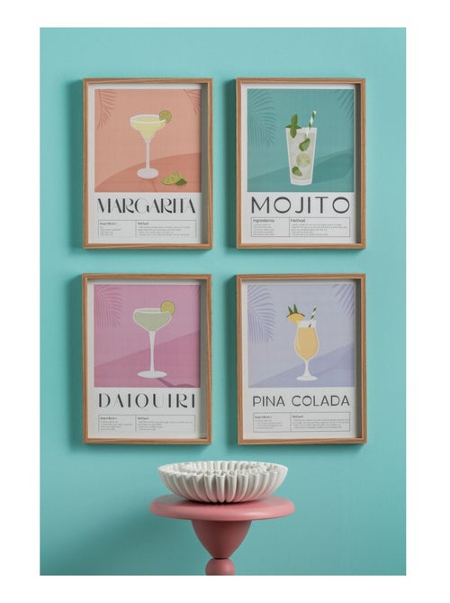 Affiche murale encadrée décorative COCKTAIL - Kiabi
