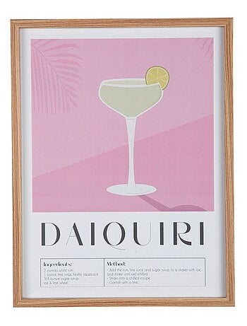 Affiche murale encadrée décorative COCKTAIL