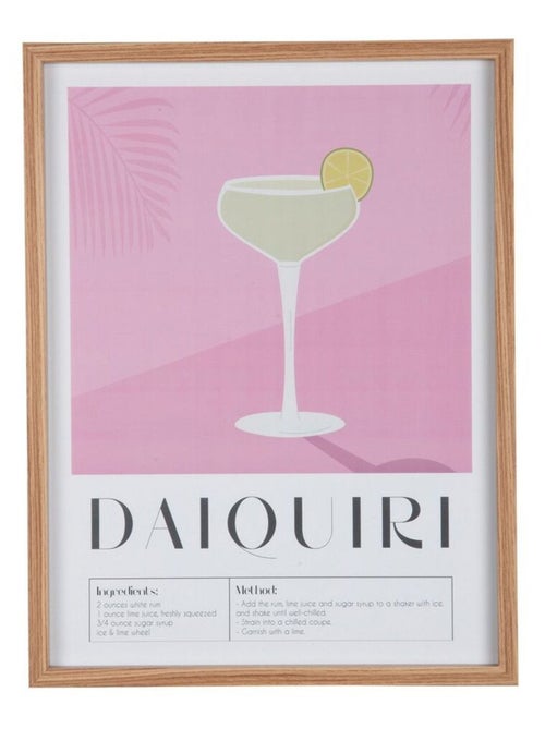 Affiche murale encadrée décorative COCKTAIL - Kiabi