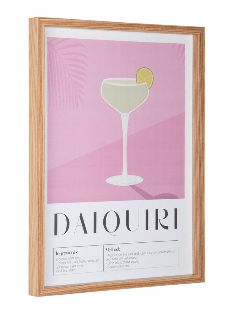 Affiche murale encadrée décorative COCKTAIL Rose - Kiabi