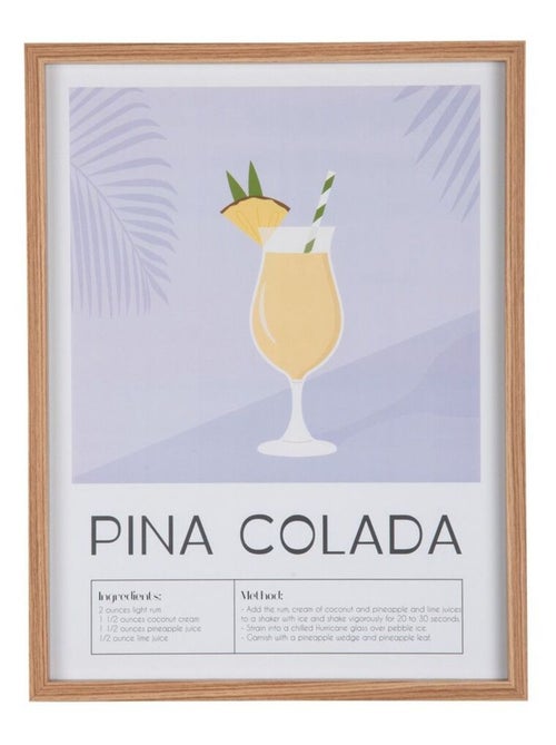 Affiche murale encadrée décorative COCKTAIL - Kiabi