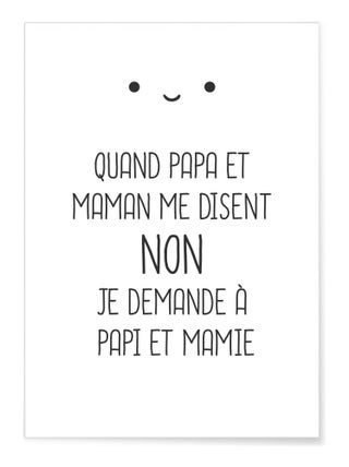Affiche 'Quand papa et maman disent non...'