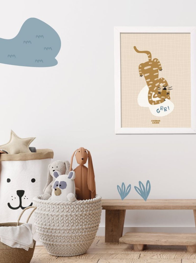 Affiche Tigre Isidore Multicolore - Kiabi