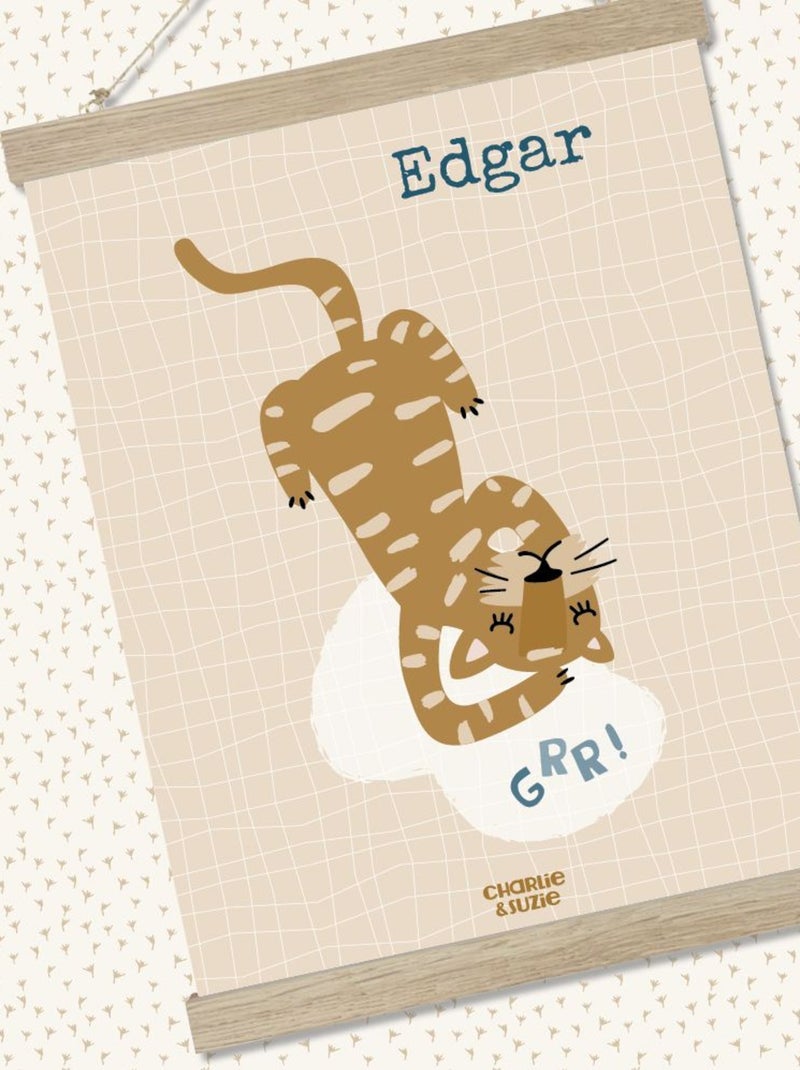 Affiche Tigre Isidore Multicolore - Kiabi