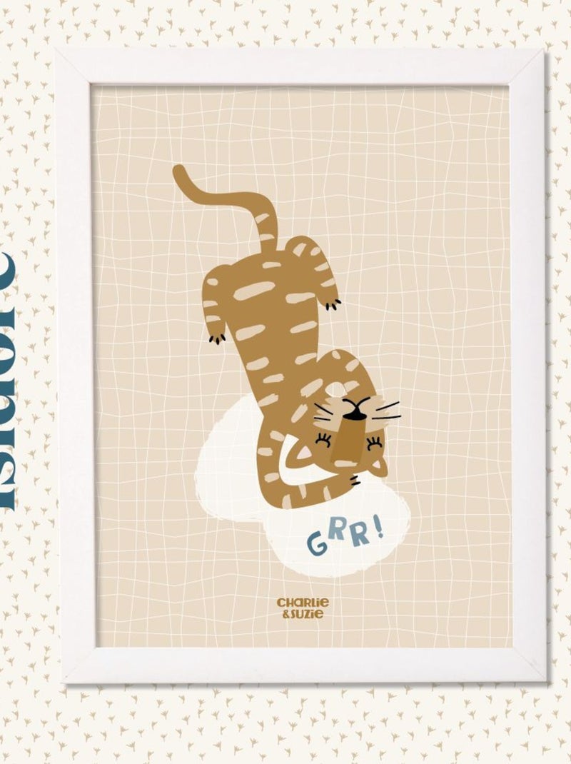 Affiche Tigre Isidore Multicolore - Kiabi