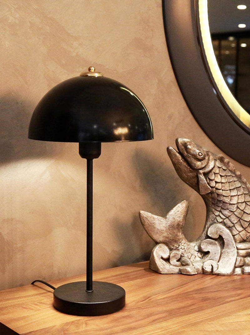 AGATHA - Lampe de table champignon noir 49cm Noir Noir - Kiabi