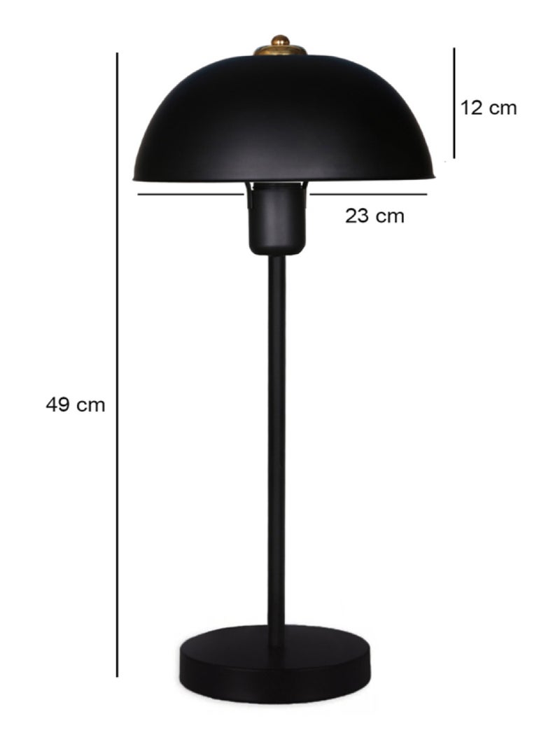 AGATHA - Lampe de table champignon noir 49cm Noir Noir - Kiabi