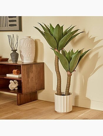 Agave artificiel grand format avec cache-pot nyer