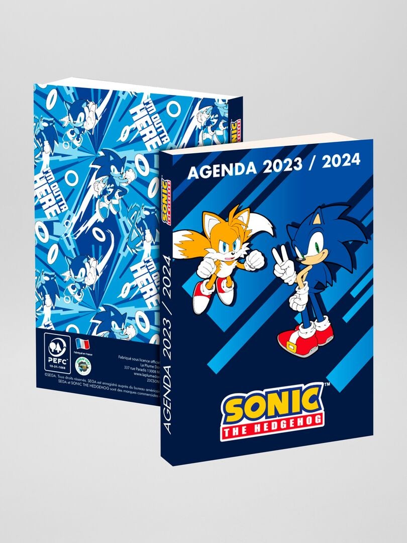 Agenda souple 'Sonic' 2023-2024 bleu - Kiabi