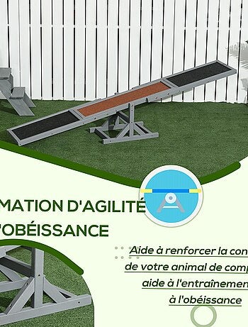 Agility sport pour chien bascule - bascule pour chien - sapin pré-huilé feutre bitumé
