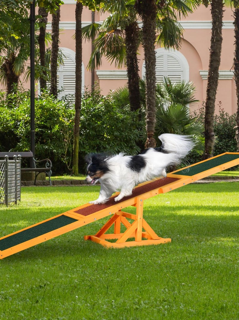 Agility sport pour chien bascule - bascule pour chien - sapin pré-huilé feutre bitumé Vert - Kiabi