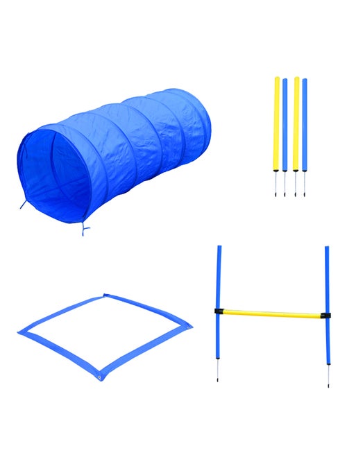 Agility sport pour chiens équipement complet bleu jaune - Kiabi