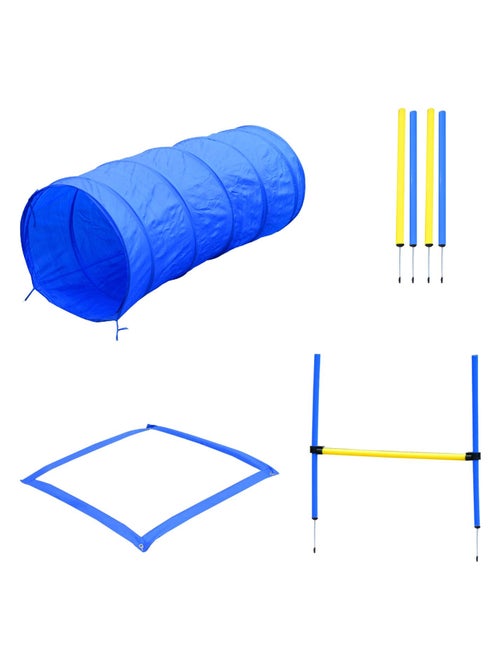 Agility sport pour chiens équipement complet bleu jaune - Kiabi