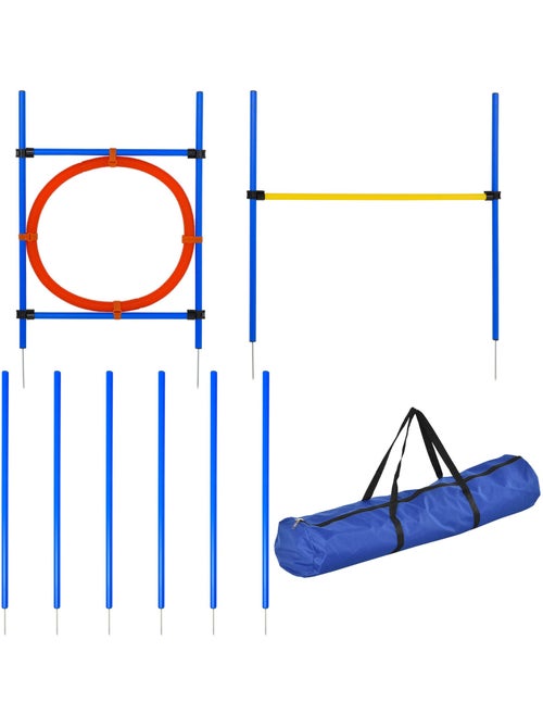 Agility sport pour chiens équipement complet bleu jaune rouge - Kiabi