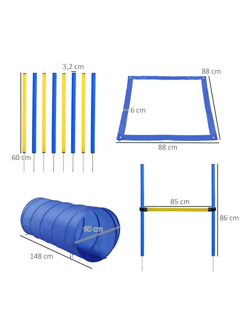 Agility sport pour chiens équipement complet jaune bleu Bleu Bleu - Kiabi