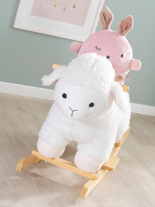 Agneau à bascule en bois massif et peluche pour bébé dès 18 mois 'Roba' - Kiabi