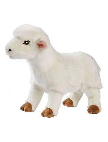 Agneau blanc peluche 28cm