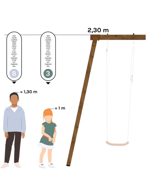 Aire de jeux avec cabane et toboggan COTTAGE FUNNY - Kiabi