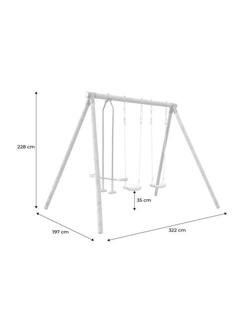Aire de jeux balançoires, 1 face-à-face Naroit - Kiabi