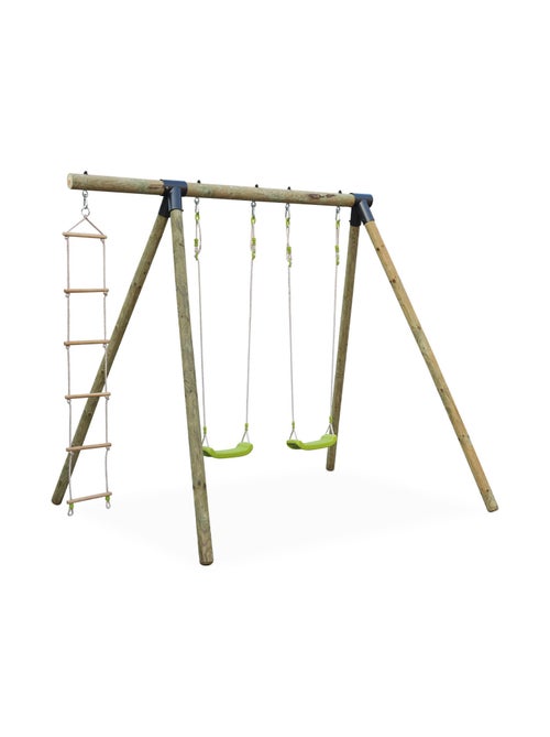 Aire de jeux balançoires, échelle en corde Mistral - Kiabi