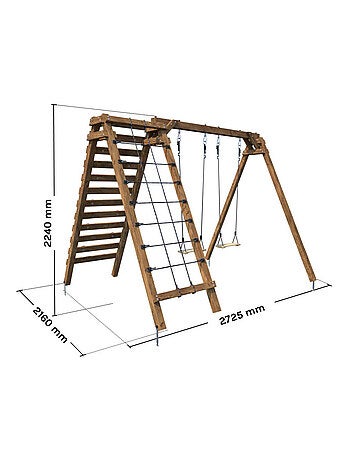 Aire de jeux en bois pour enfants Tristan