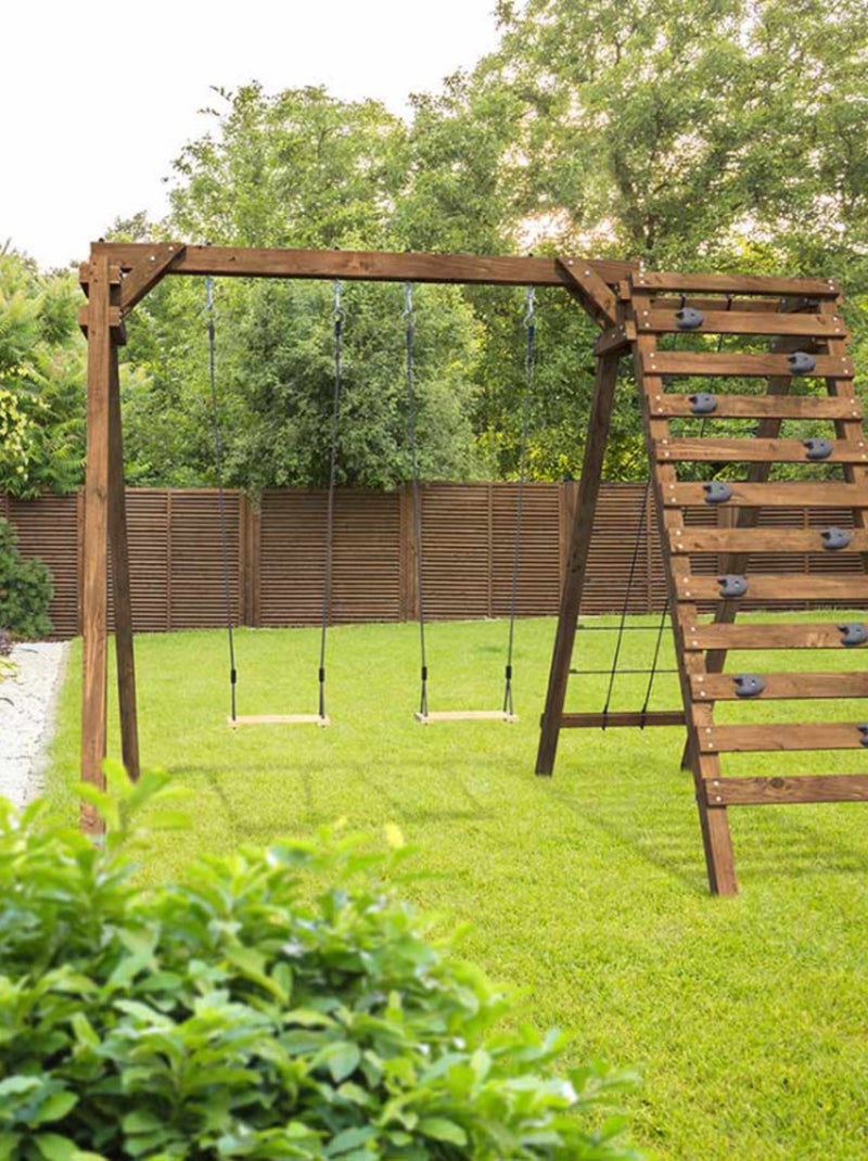 Aire de jeux en bois pour enfants Tristan Marron - Kiabi