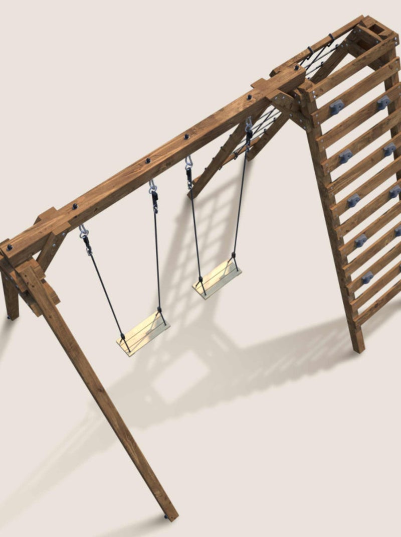 Aire de jeux en bois pour enfants Tristan Marron - Kiabi
