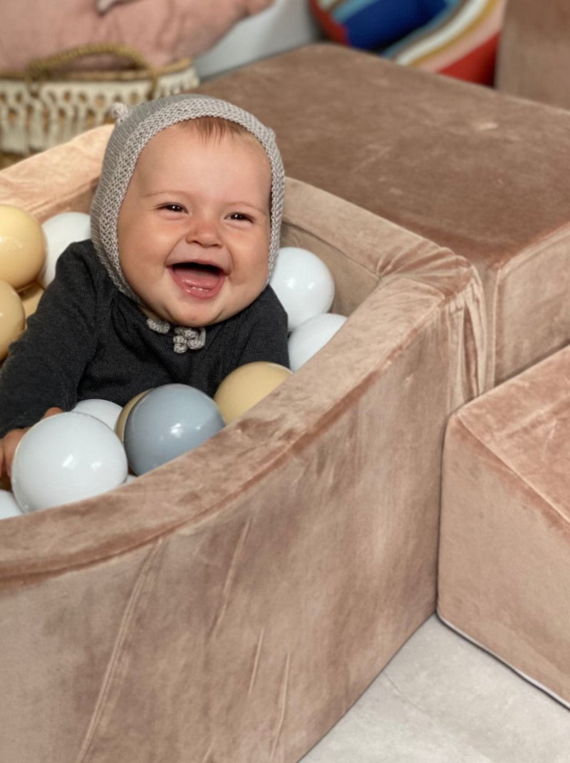 Aire de jeux en mousse pour enfants avec petite piscine à balles – velvet Beige - Kiabi