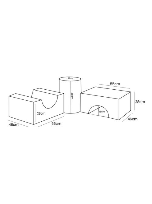 Aire De Jeux en mousse Shape Set 3-Éléments, Bearly - Kiabi