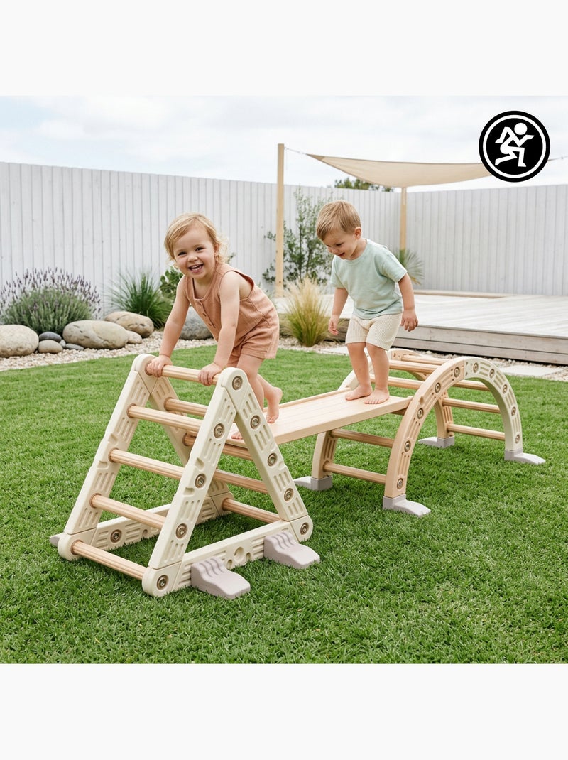 Aire de Jeux Évolutive 3 en 1 en PEHD Toboggan Escalade et Bascule Dim 110x44 cm N/A - Kiabi