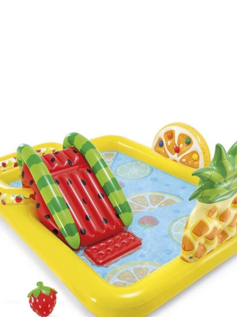 Aire de jeux gonflable Multifruits Jaune - Kiabi