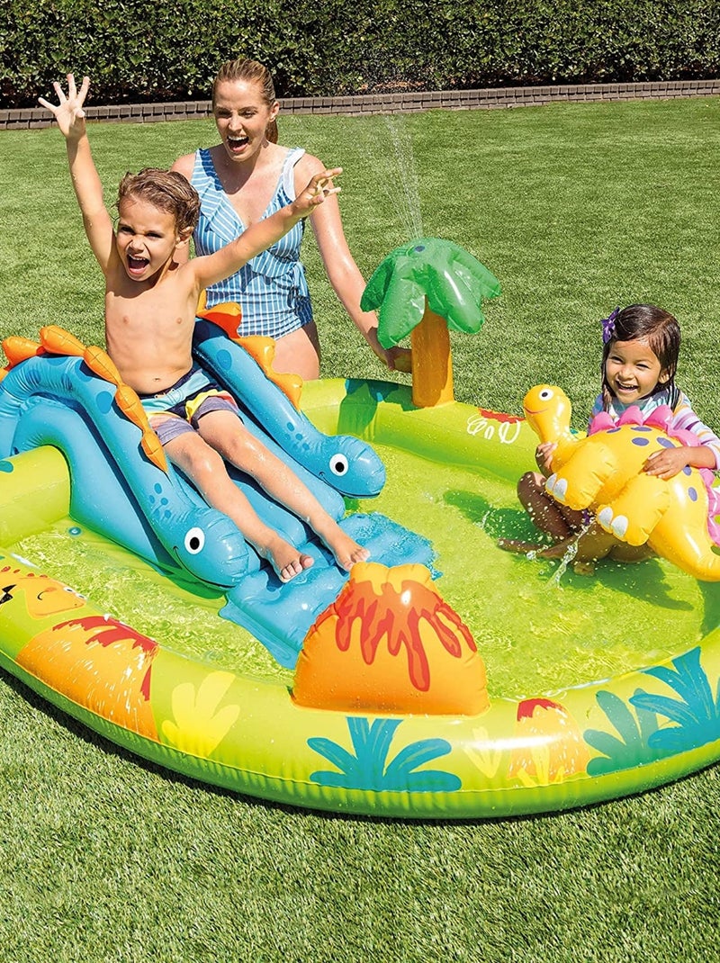 Aire de jeux gonflable petit dino Multicolore - Kiabi