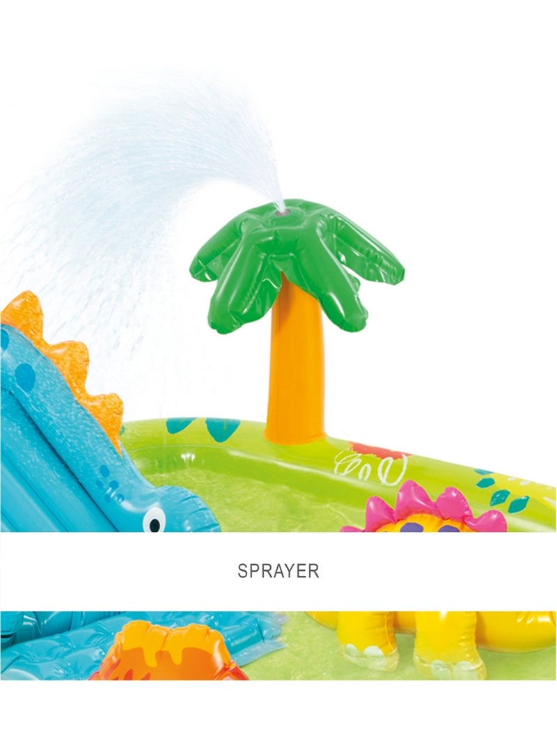 Aire de jeux gonflable petit dino Multicolore - Kiabi
