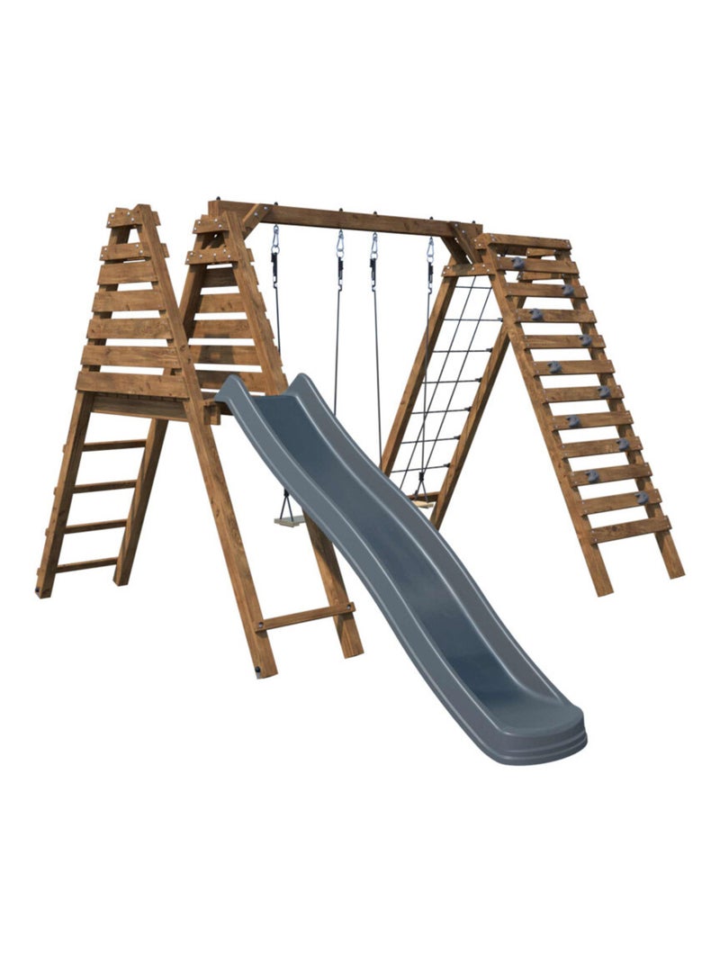 Aire de jeux pour enfants avec toboggan Isis Marron - Kiabi