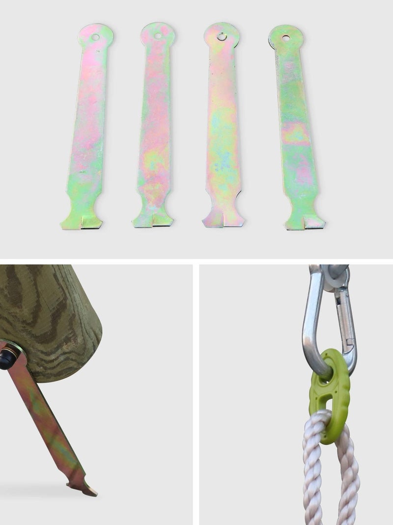 Aire de jeux toboggan, face-à-face, 2 balançoires Marin Vert - Kiabi