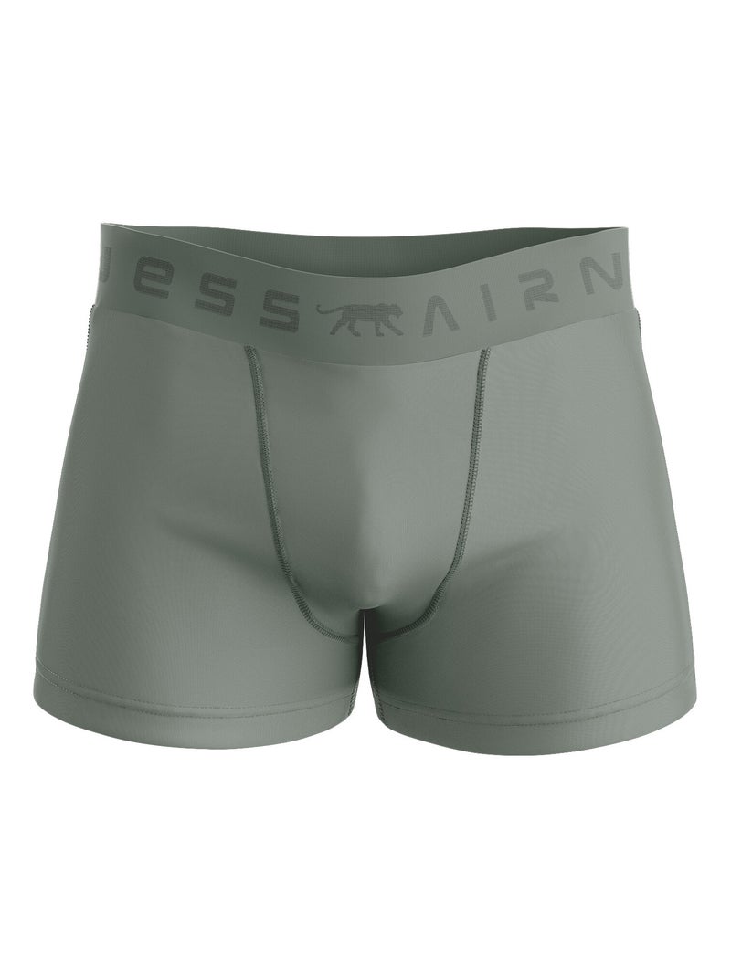 AIRNESS Lot de 3 boxers homme en coton Predator Airness Bleu Vert - Kiabi