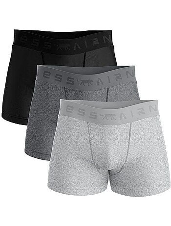 AIRNESS Lot de 3 boxers homme en coton Predator Airness