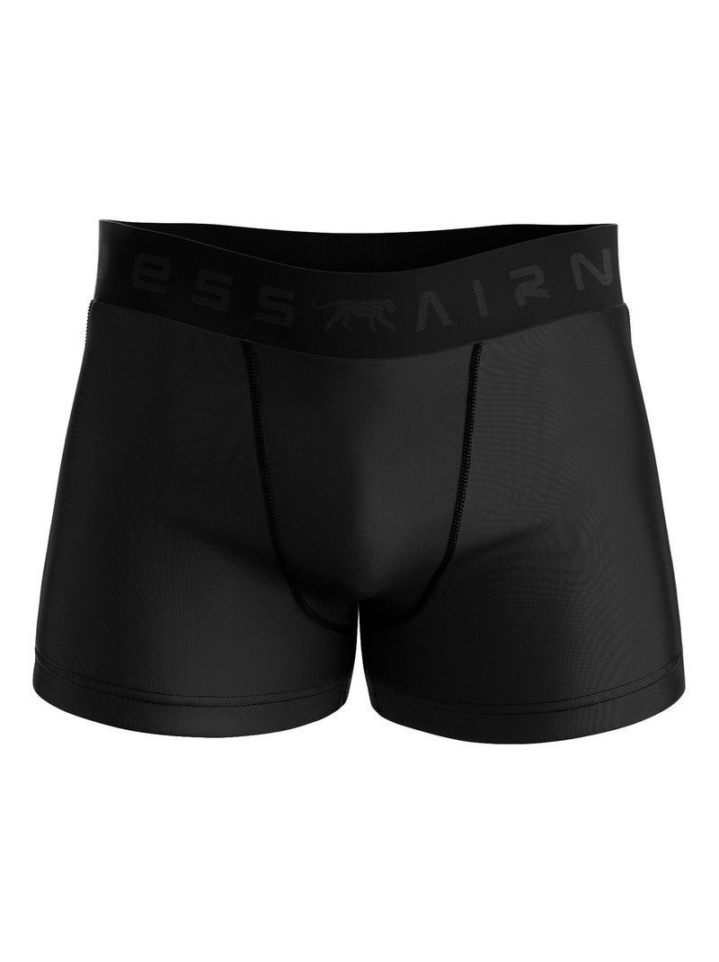 AIRNESS Lot de 3 boxers homme en coton Predator Airness Noir Vert - Kiabi