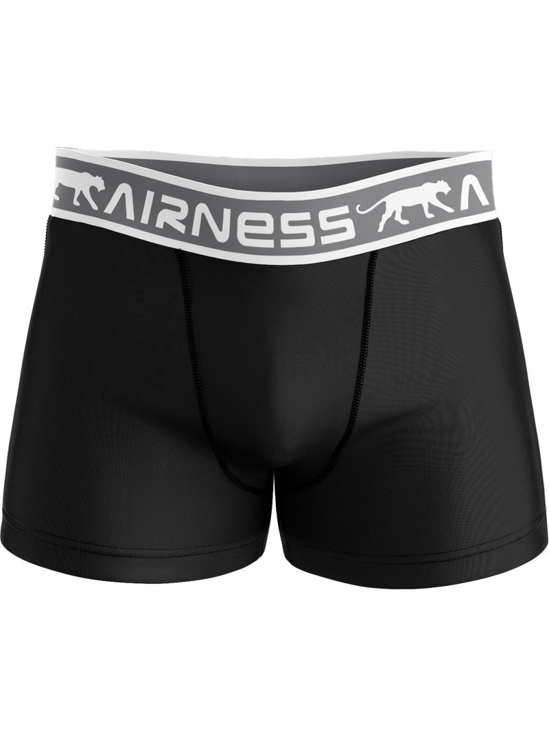 AIRNESS Lot de 3 boxers homme en coton Starter Airness Vert - Kiabi