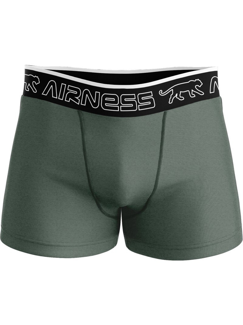 AIRNESS Lot de 5 boxers homme en coton colorés Starter Airness Bleu - Kiabi