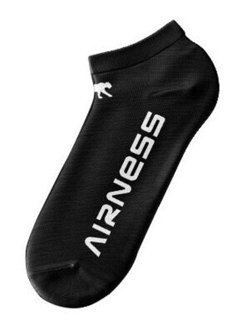 AIRNESS Lot de 5 paires de chaussettes tiges courtes homme Classic Airness Noir Blanc - Kiabi