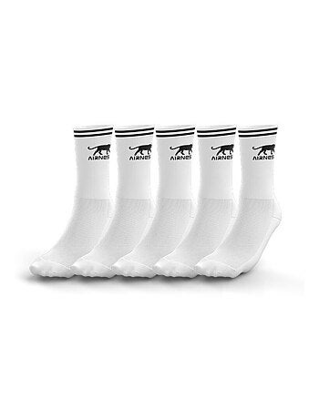 Airness lot de 5 paires de tennis homme logo sur tige et rayures airness