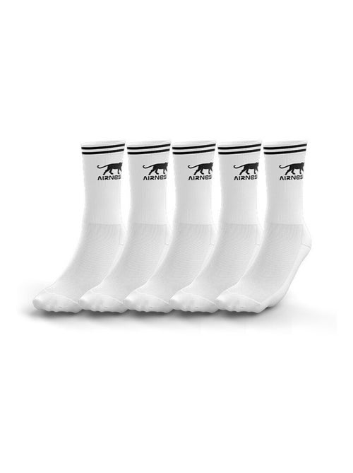 AIRNESS Lot de 5 paires de tennis homme Logo sur tige et rayures Airness - Kiabi