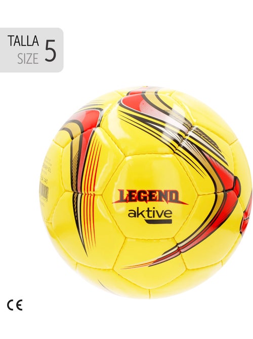 Aktive ballon de football en cuir synthétique taille 5 avec coutures renforcées - Kiabi