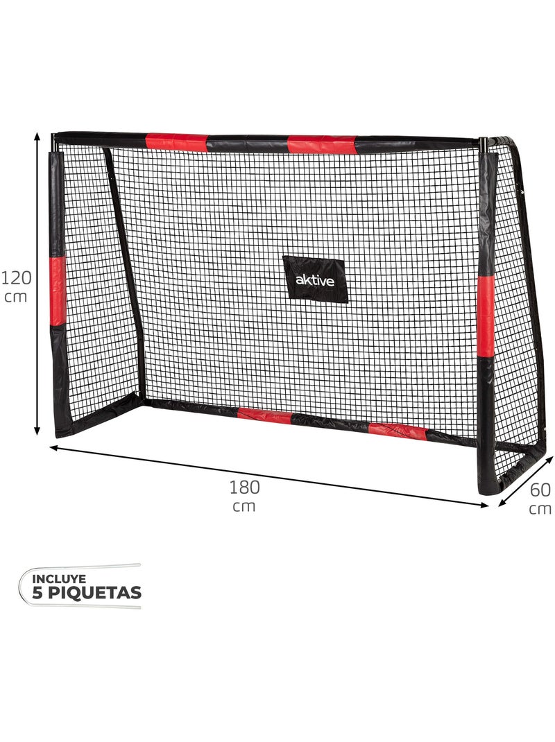 Aktive but de football 180x60x120 cm structure avec protection, filet et piquets N/A - Kiabi