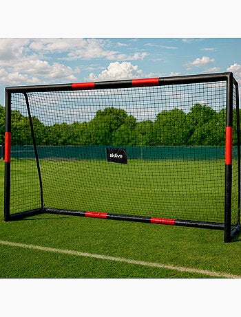 Aktive but de football 300x120x200 cm structure avec protection, filet et piquets