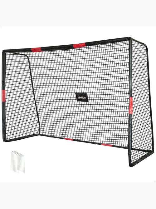 Aktive but de football 300x120x200 cm structure avec protection, filet et piquets - Kiabi