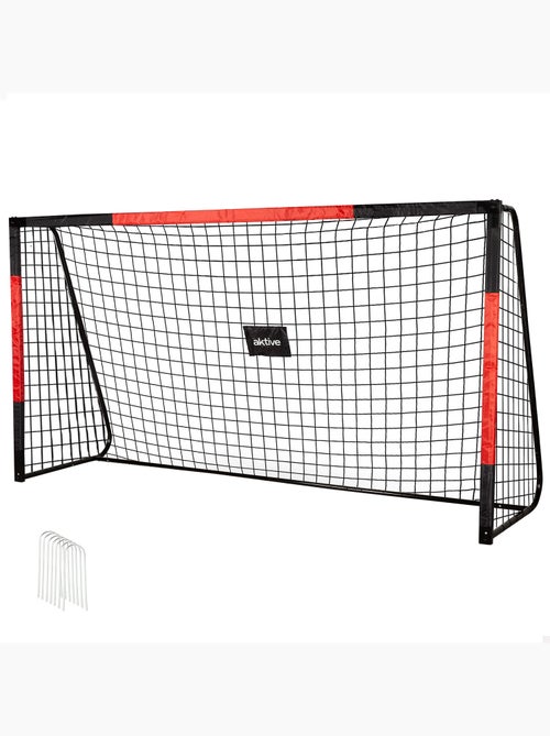 Aktive but de football en acier 300x90x160 cm avec filet robuste et 7 piquets - Kiabi