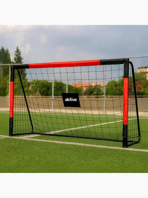 Aktive but de football en acier 300x90x160 cm avec filet robuste et 7 piquets - Kiabi